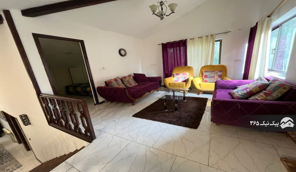 سالن طبقه بالا اجاره ویلا 3 خوابه دوبلکس دریاکنار بابلسر